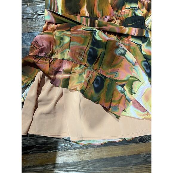 Marie Oliver Dress M Mila Malachite NWT Fall Bold Psychedelic Boho Hippie - Picture 12 of 16